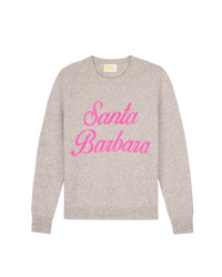 Pull à col rond Santa Barbara en cachemire - Light Heather Gray