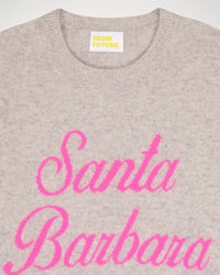 Pull à col rond Santa Barbara en cachemire - Light Heather Gray