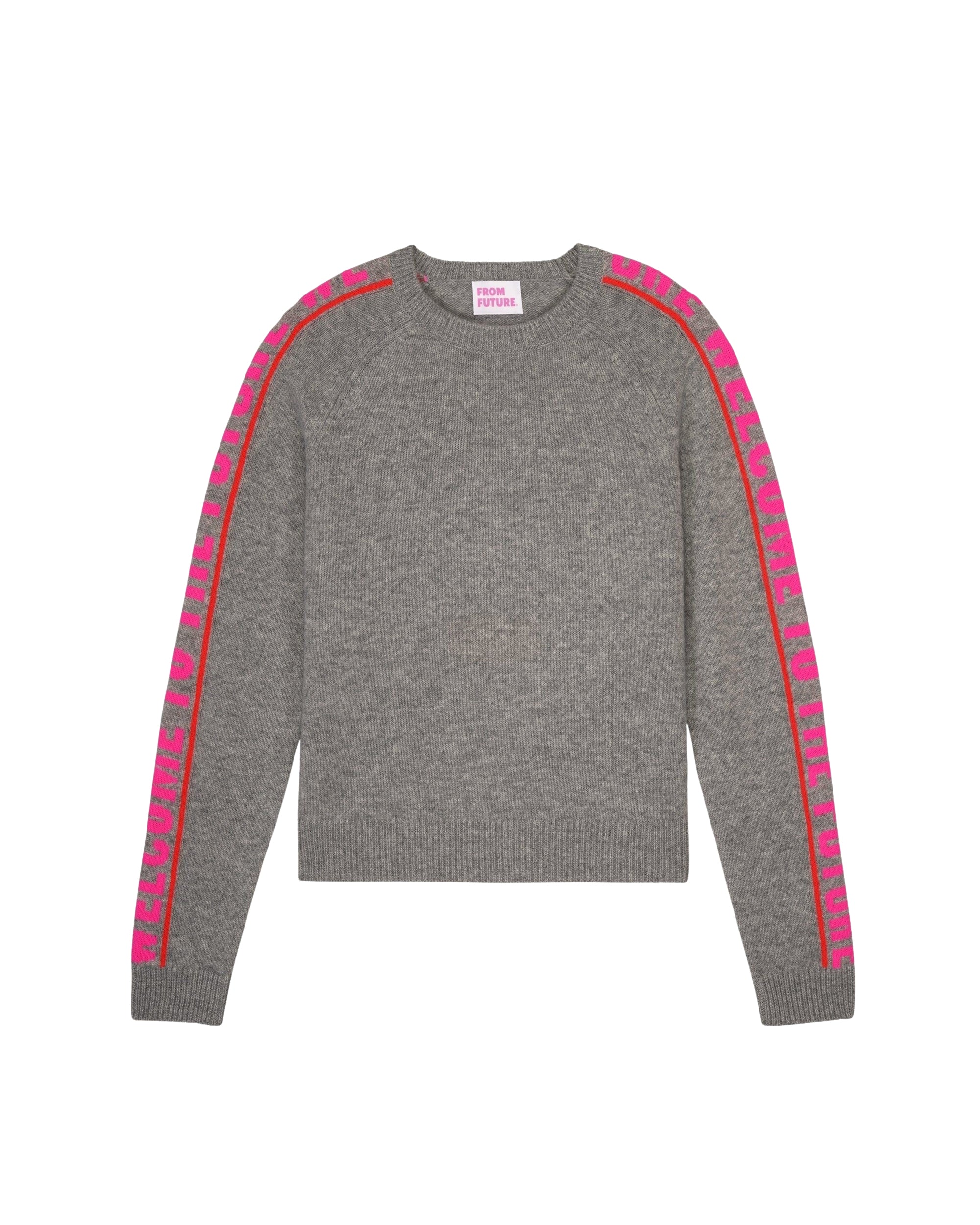 Pull Welcome To The Future en cachemire - Dark Heather Gray