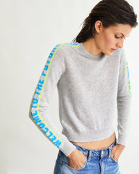 Pull Welcome To The Future en cachemire - Light Heather Gray