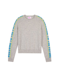 Pull Welcome To The Future en cachemire - Light Heather Gray
