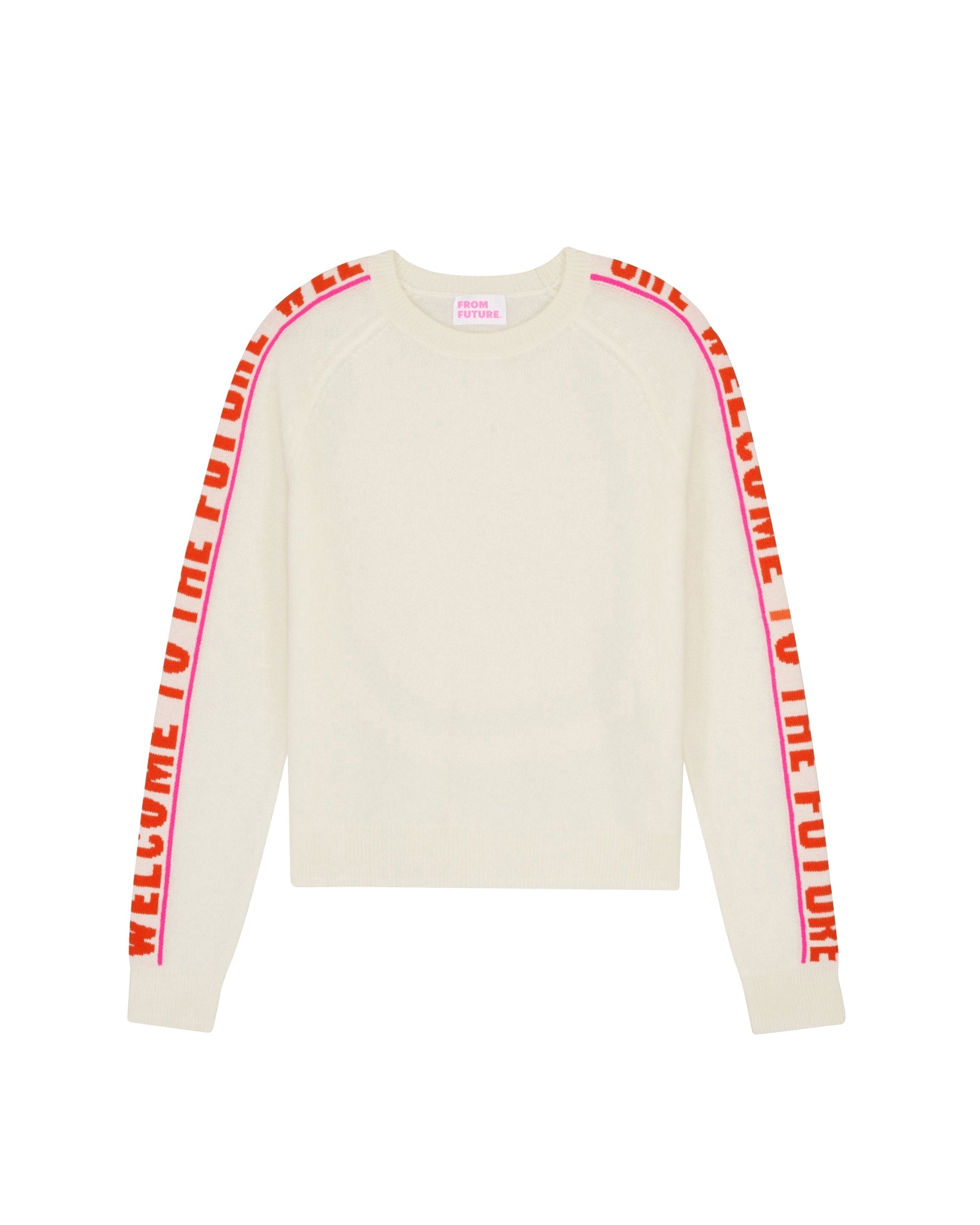 Pull Welcome To The Future en cachemire - Ecru