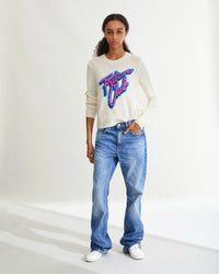 Pull à col rond Future Club en cachemire - Ecru