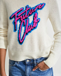 Pull à col rond Future Club en cachemire - Ecru