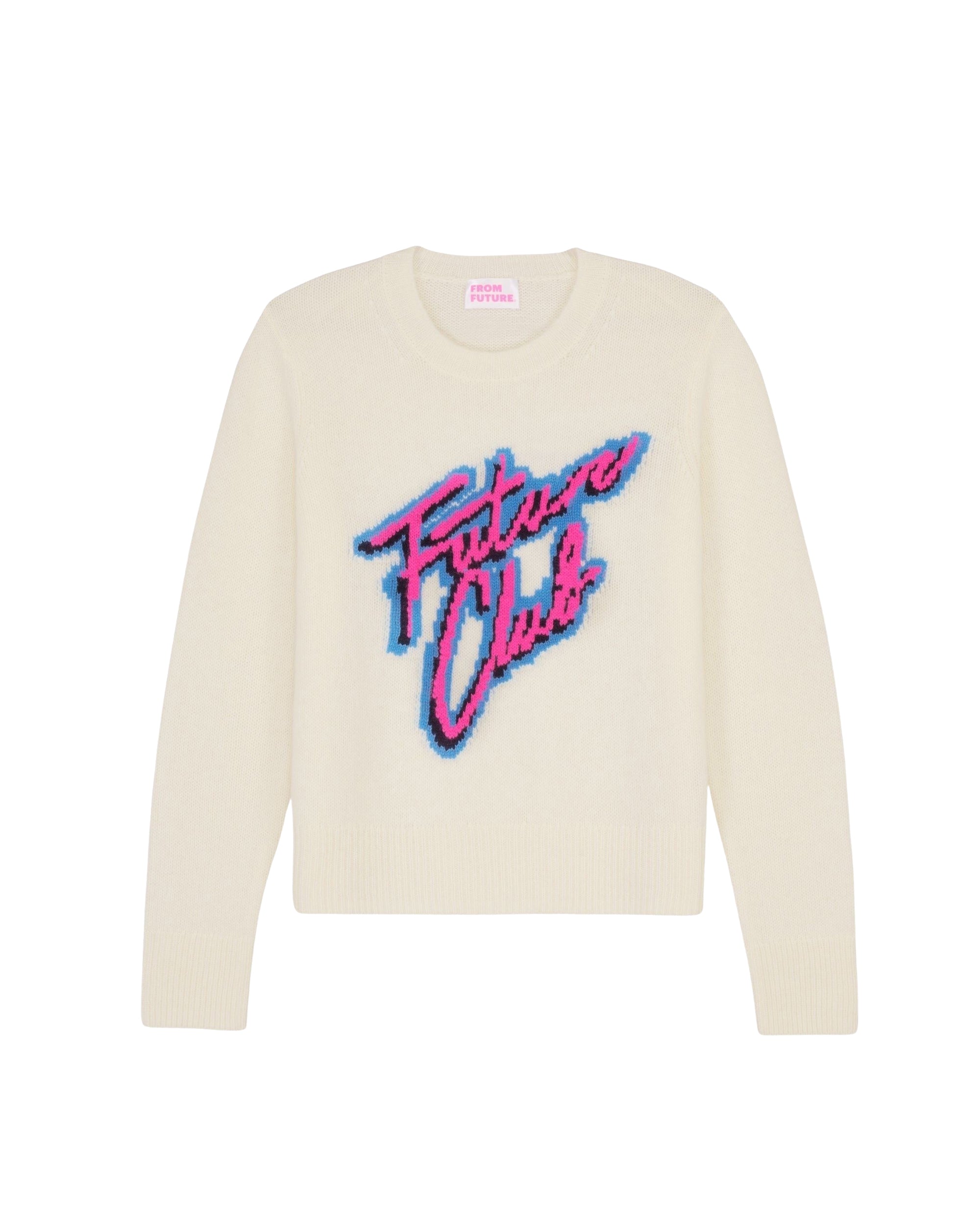 Pull à col rond Future Club en cachemire - Ecru