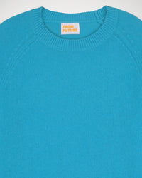 Pull court Light à col rond en cachemire - Holiday Blue