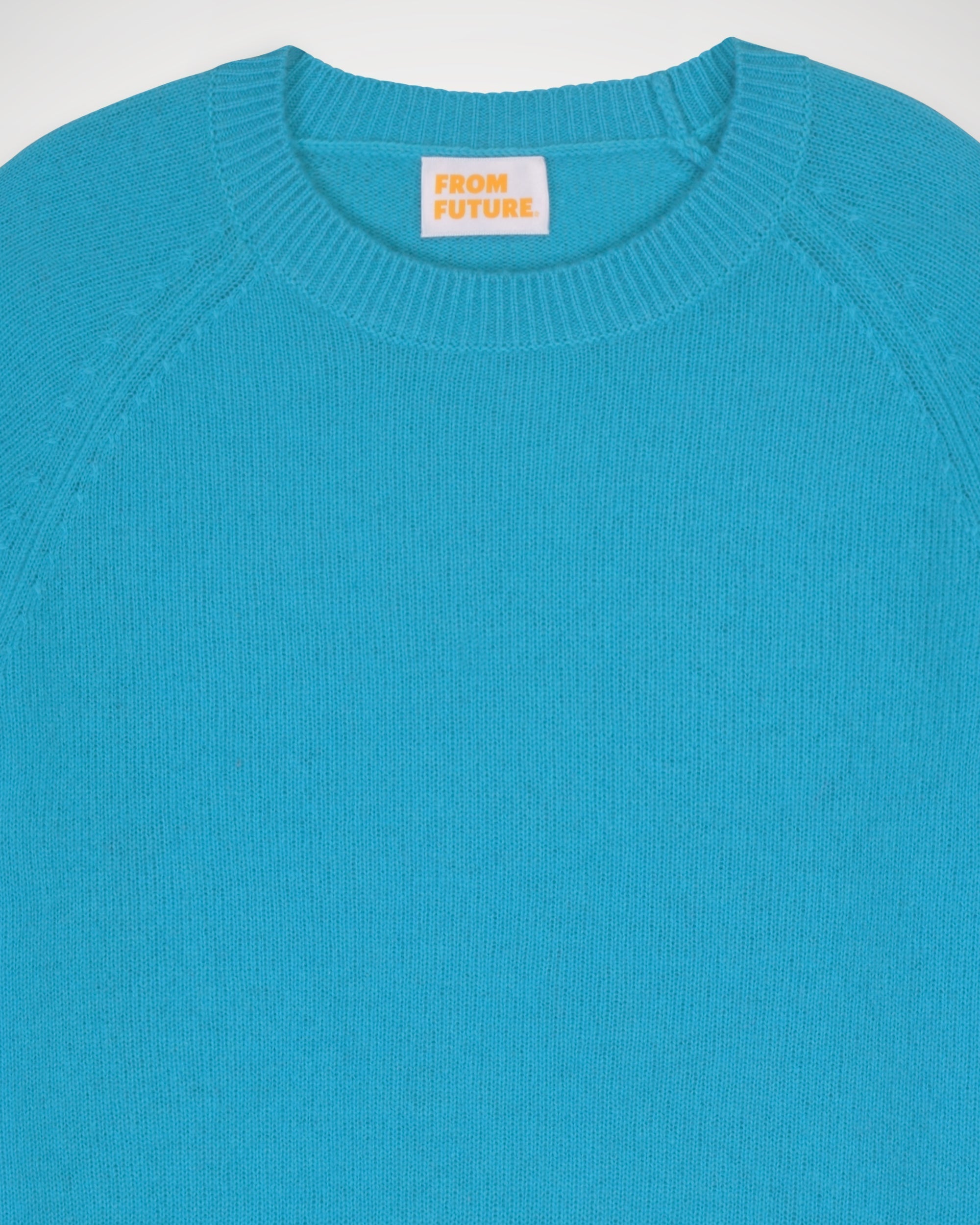 Pull court Light à col rond en cachemire - Holiday Blue