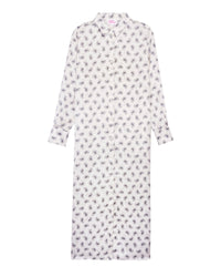 Robe chemise Angie en soie - Off White Bandana