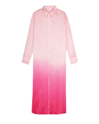 Robe chemise Angie en soie - Pink Tie & Dye