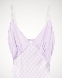 Robe courte Gloria en soie - Lilac Blue