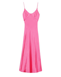 Robe longue Gigi en soie - Satin Pink