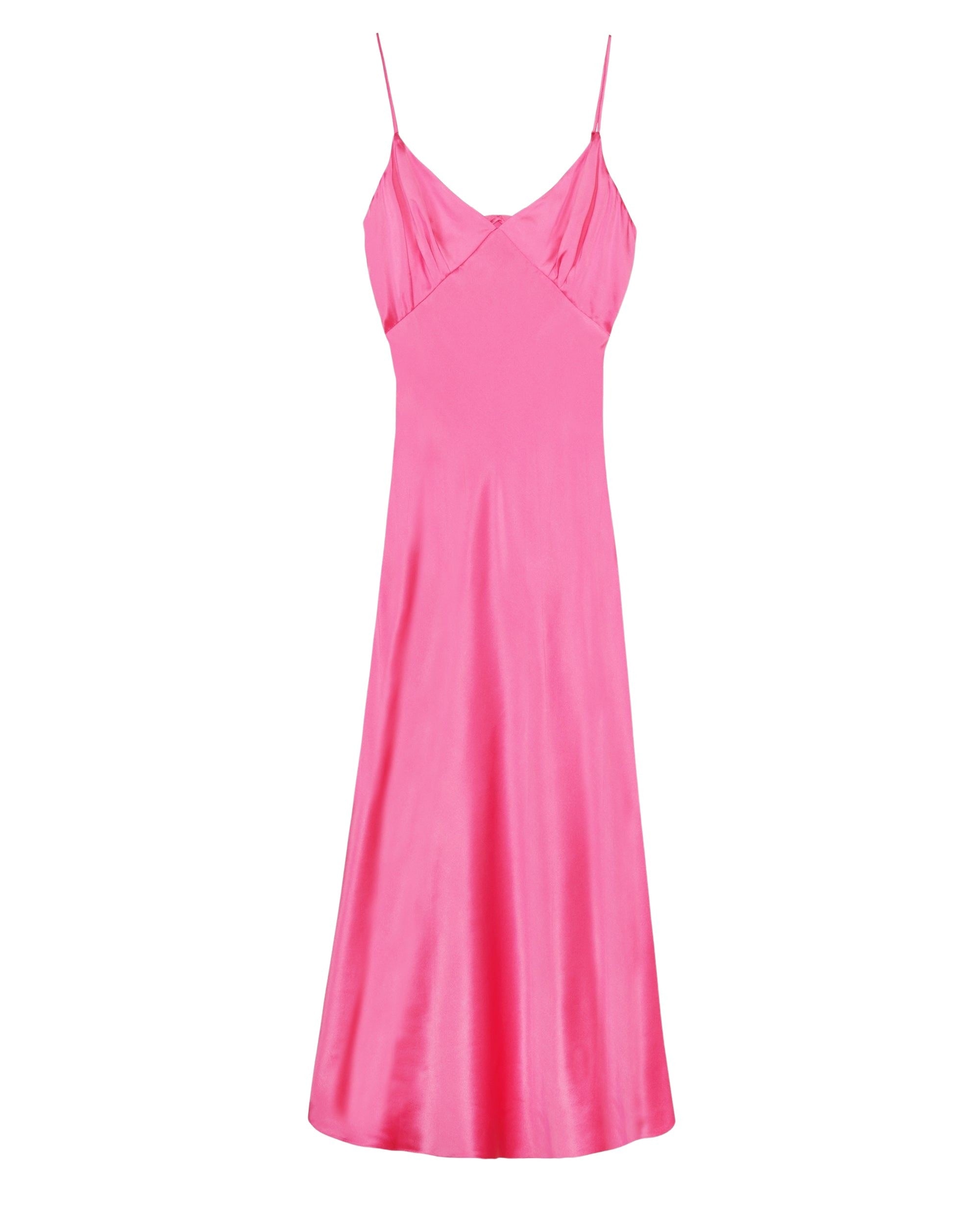 Robe longue Gigi en soie - Satin Pink