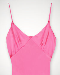 Robe longue Gigi en soie - Satin Pink