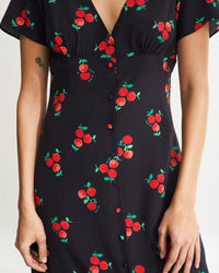 Robe longue Colette en soie - Black Cherry