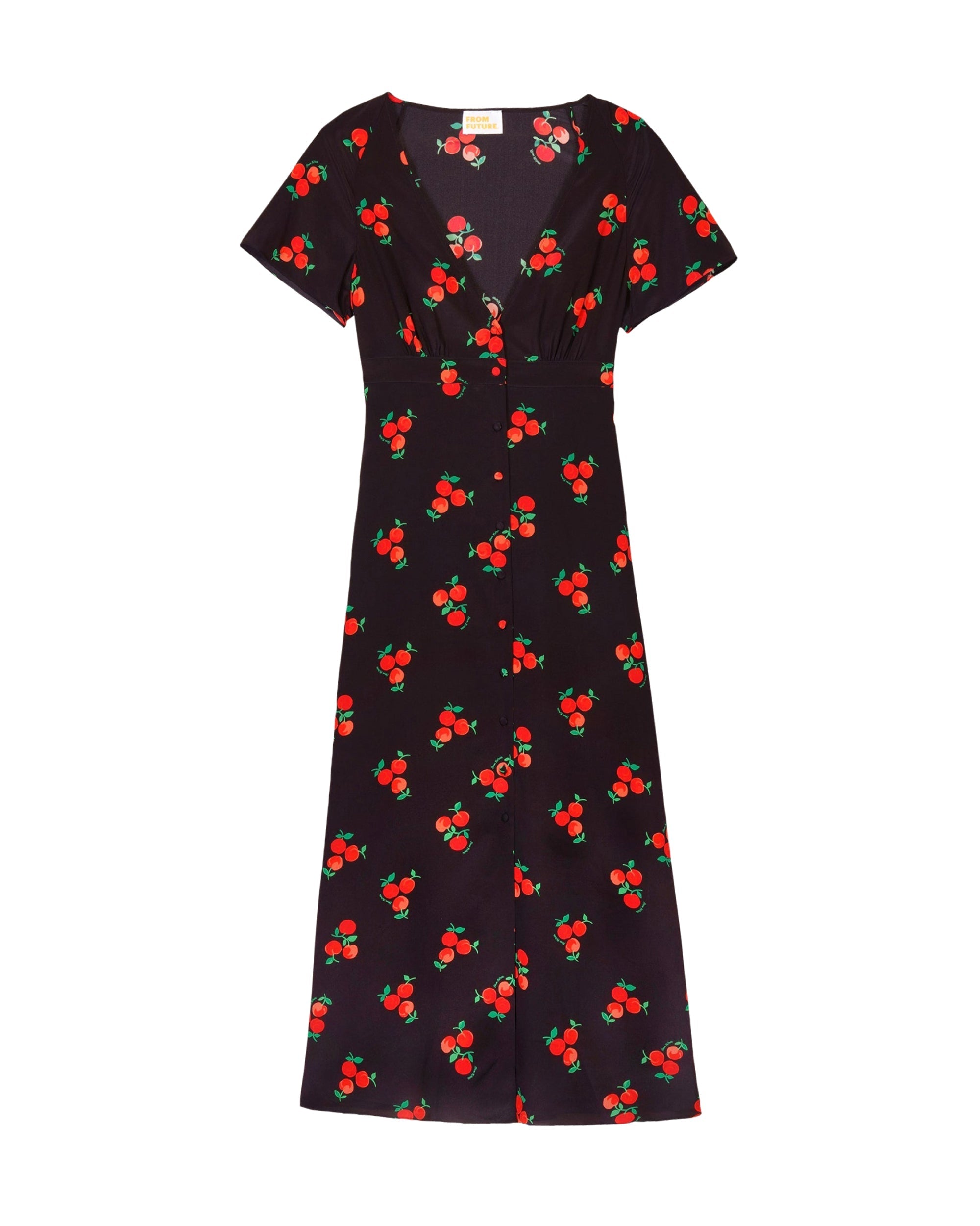 Robe longue Colette en soie - Black Cherry