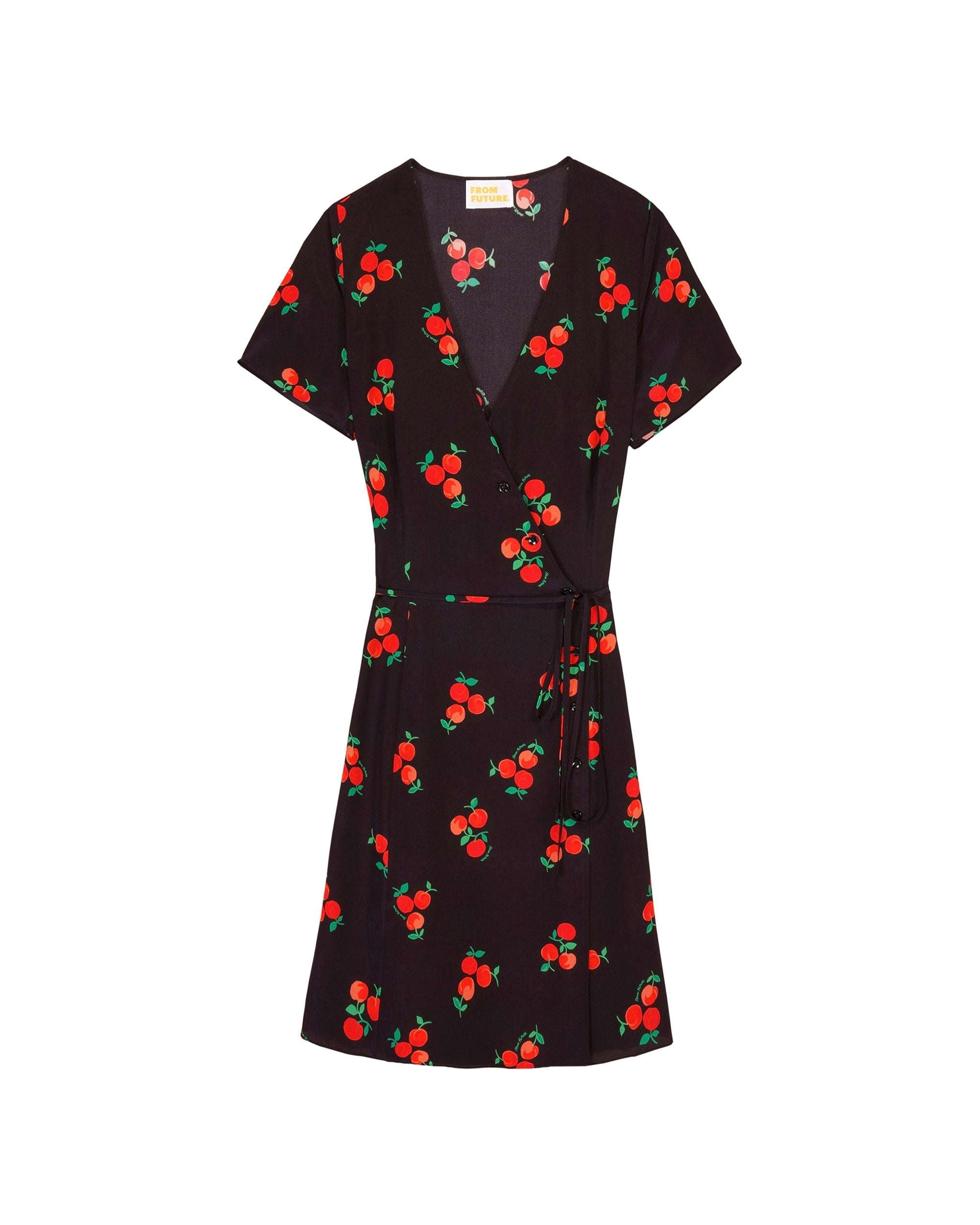 Robe courte Charlie en soie - Black Cherry