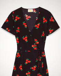 Robe courte Charlie en soie - Black Cherry