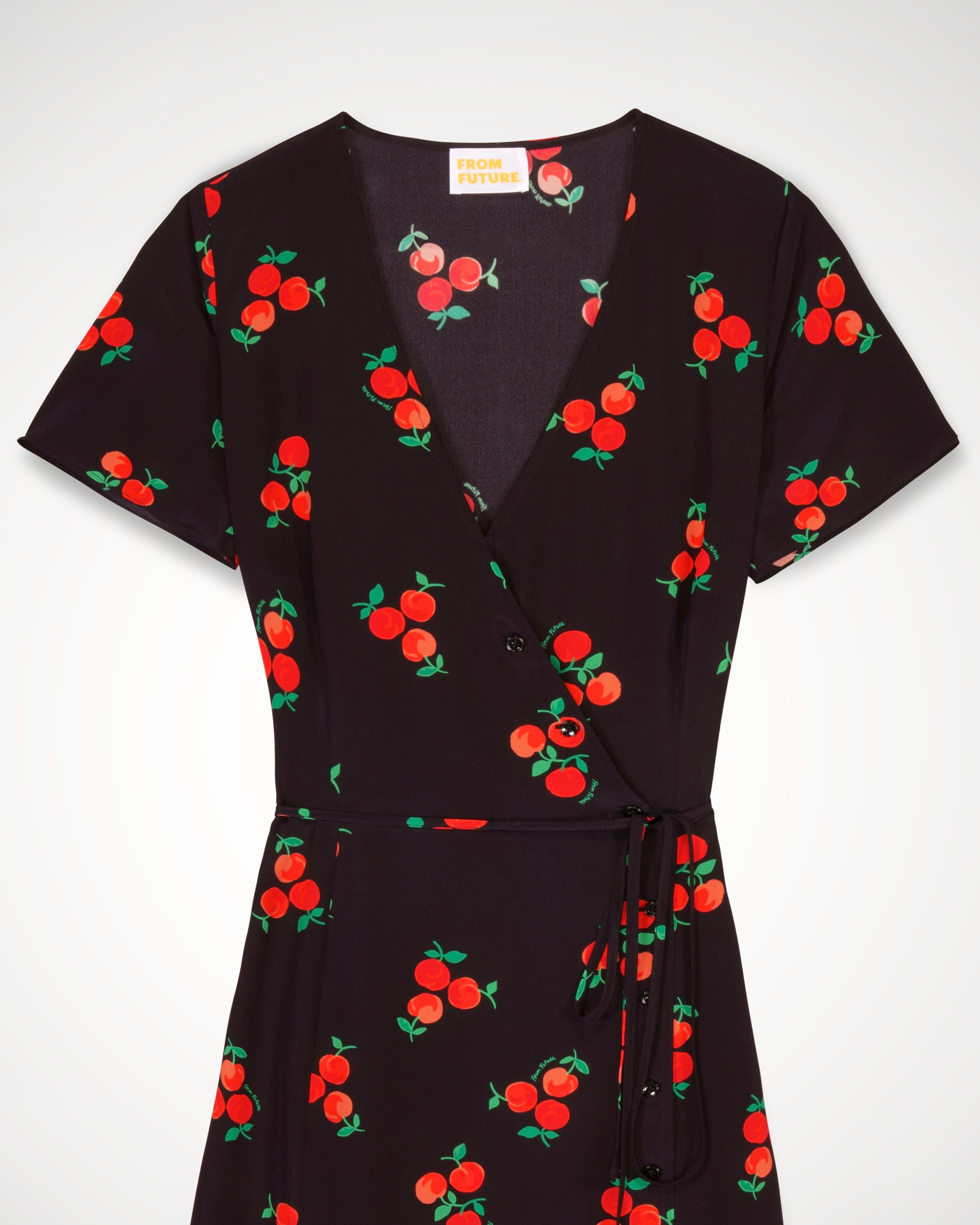Robe courte Charlie en soie - Black Cherry