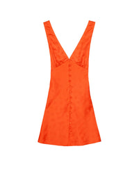 Robe courte Bonnie en soie - Jacquard Orange