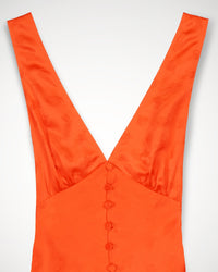 Robe courte Bonnie en soie - Jacquard Orange