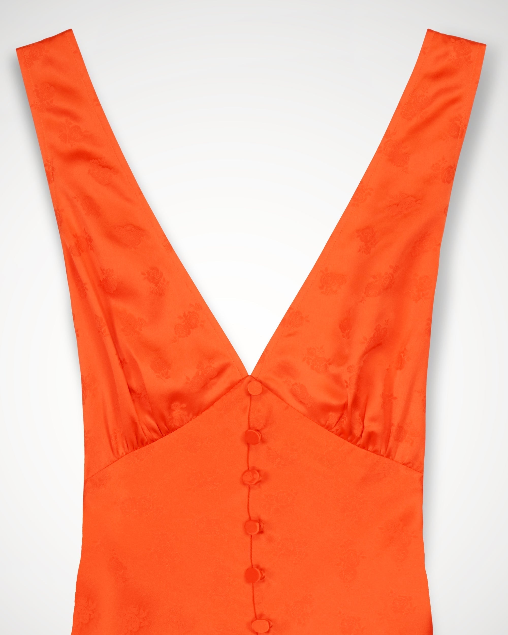 Robe courte Bonnie en soie - Jacquard Orange