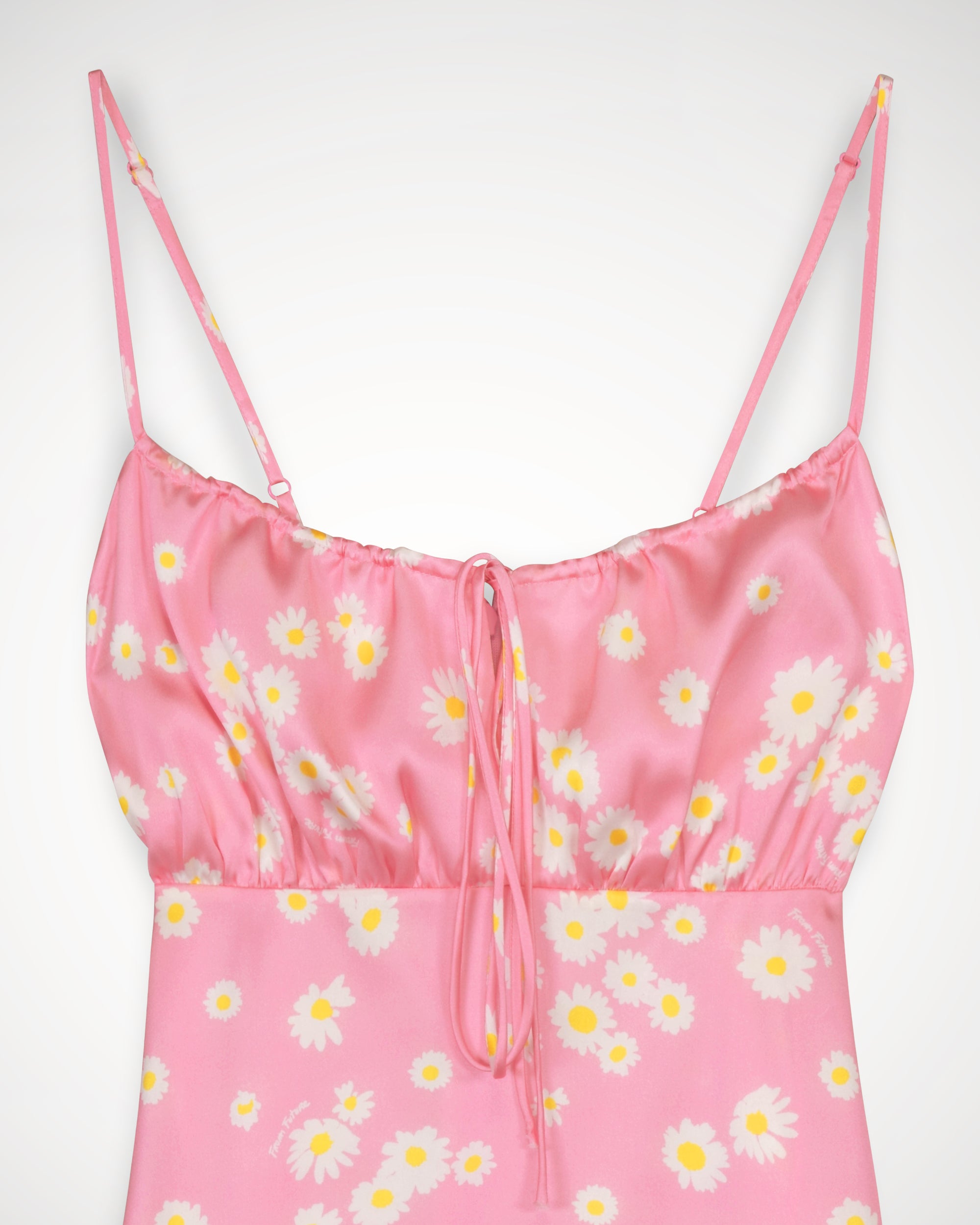 Robe courte Georgie en soie - Pink Daisy