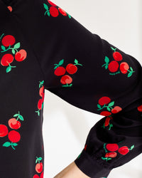 Robe courte Andrea en soie - Black Cherry