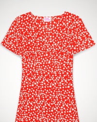 Robe courte Claudia en soie - Red Heart