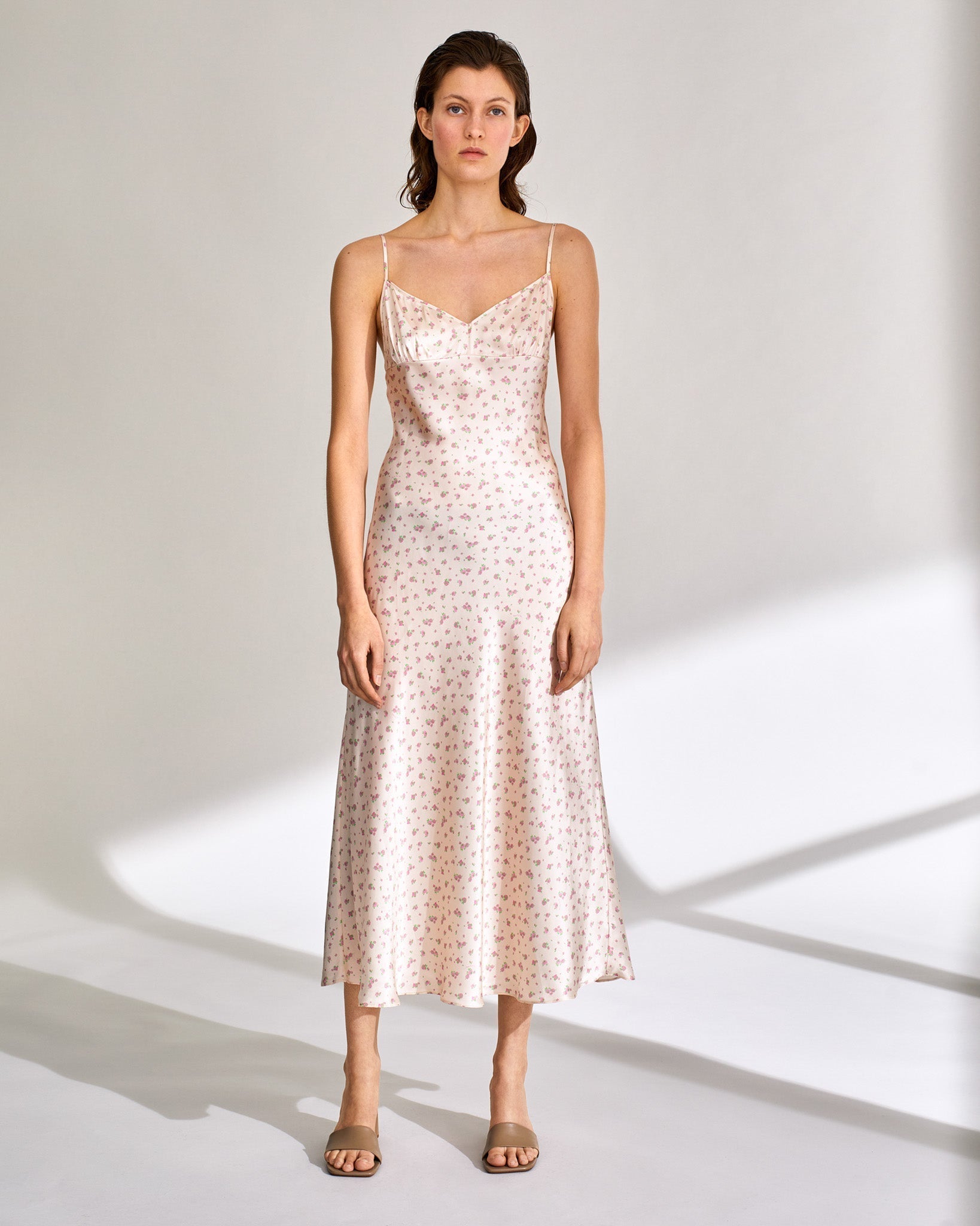 Robe courte Rosie en soie - Pink Mini Rose