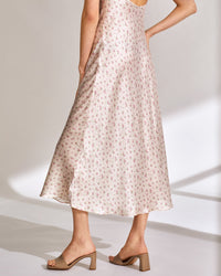 Robe courte Rosie en soie - Pink Mini Rose