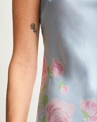 Robe longue Gisèle en soie - Oblique Rose
