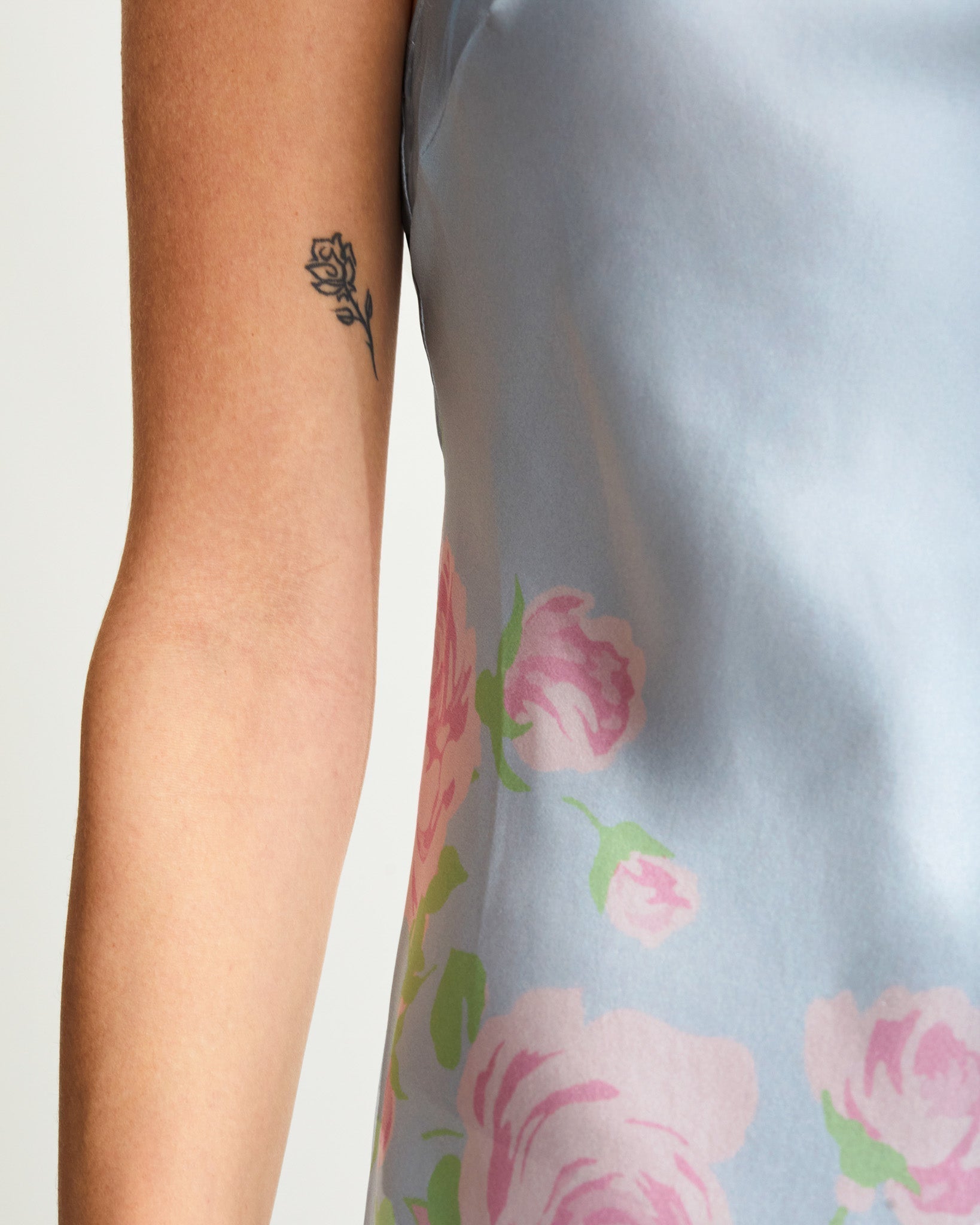Robe longue Gisèle en soie - Oblique Rose