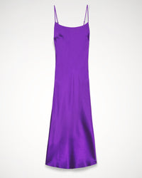 Robe longue Gisèle en soie - Satin Purple
