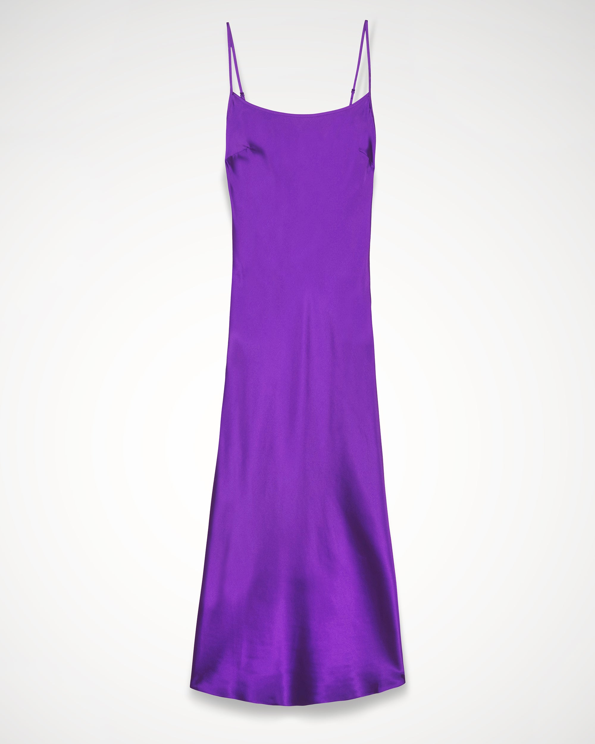 Robe longue Gisèle en soie - Satin Purple
