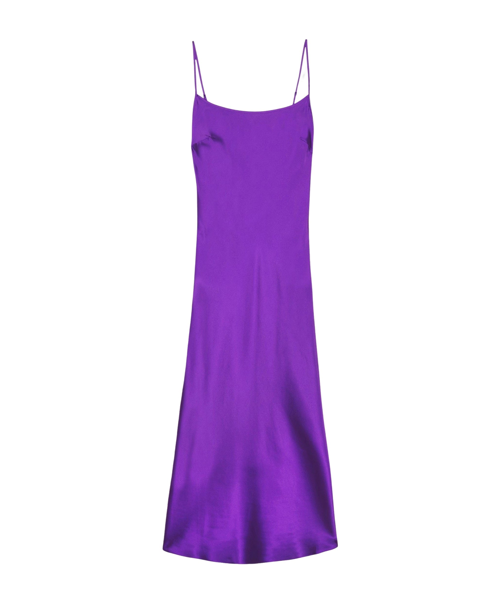 Robe longue Gisèle en soie - Satin Purple