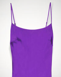 Robe longue Gisèle en soie - Satin Purple