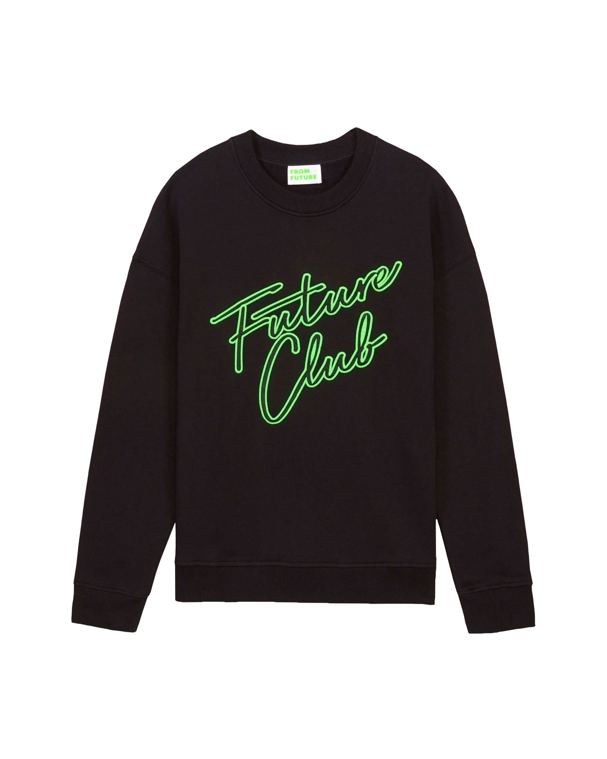 Sweat oversize Future Club brodé - Black