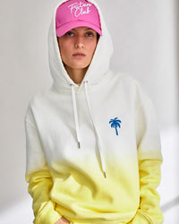 Hoodie dip dye à broderie palmier - Tie and Dye Jaun