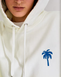 Hoodie dip dye à broderie palmier - Tie and Dye Jaun