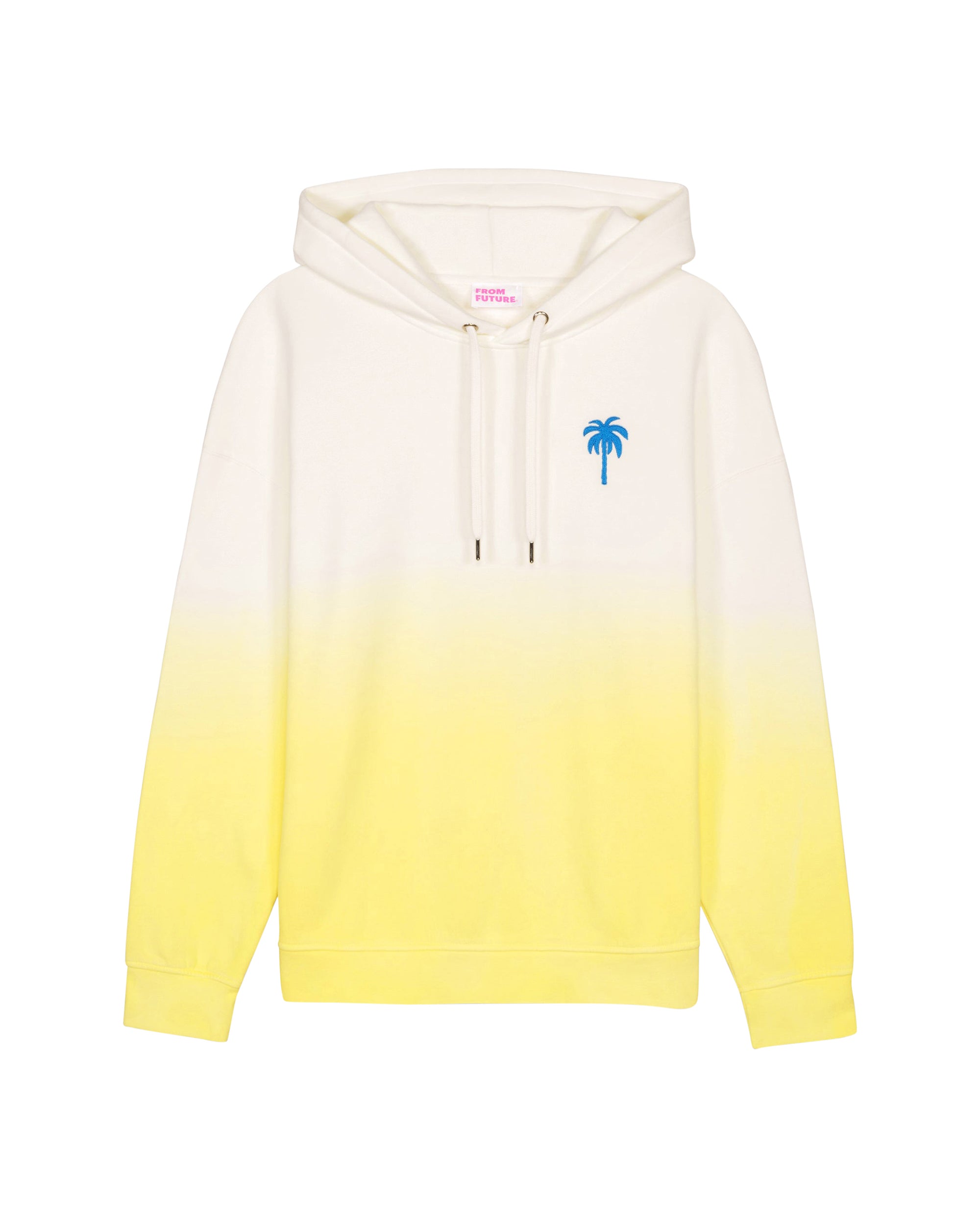 Hoodie dip dye à broderie palmier - Tie and Dye Jaun