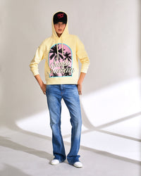 Hoodie oversize Santa Barbara - Pale Yellow