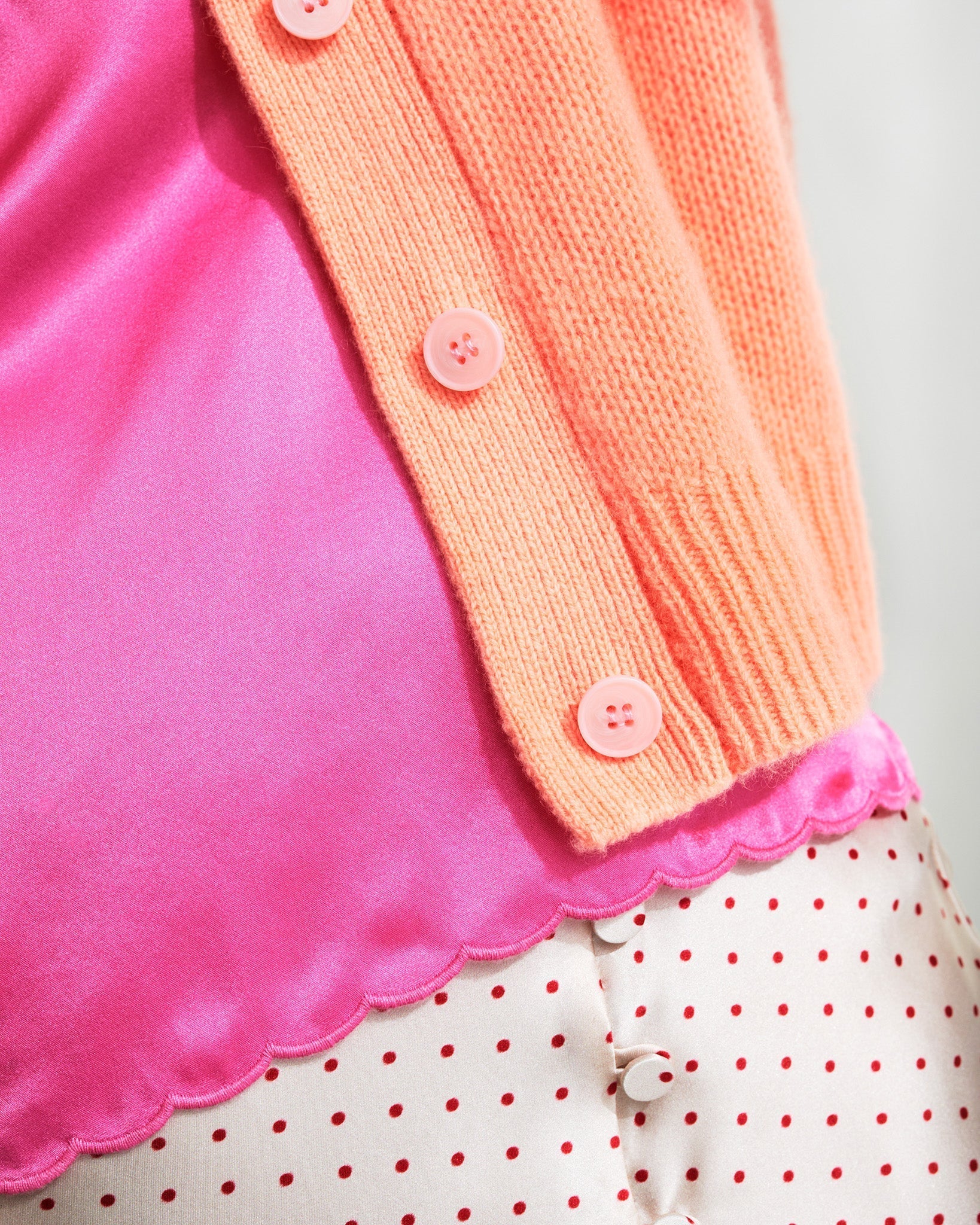 Caraco Elia en soie - Satin Pink