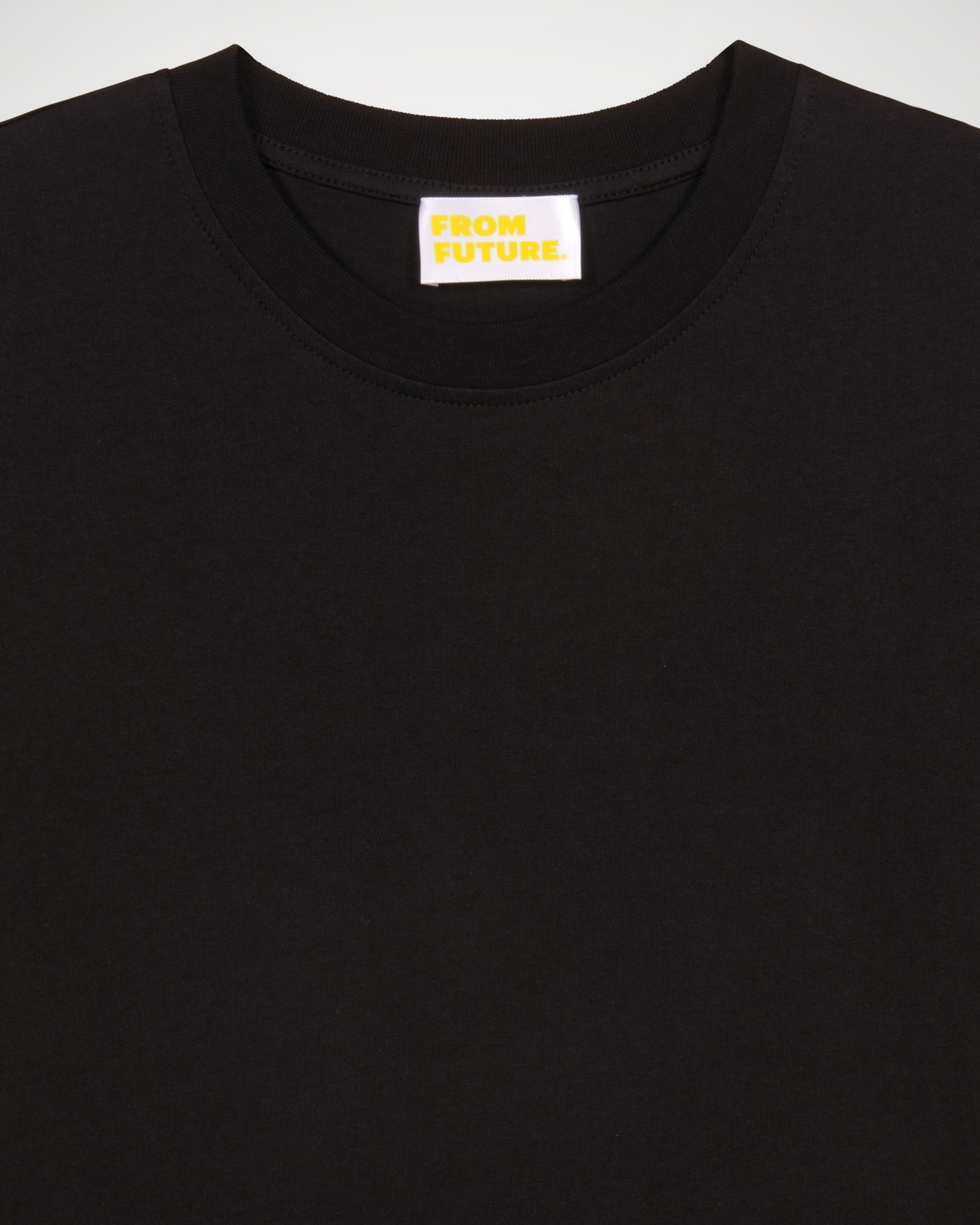T-shirt Boyfriend à col rond - Black