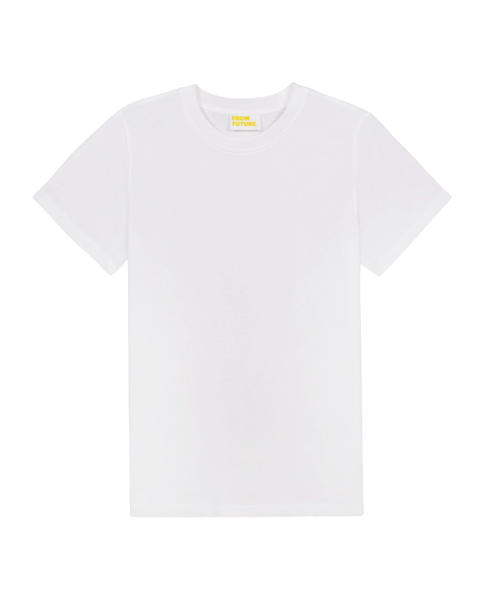 T-shirt Boyfriend à col rond - White