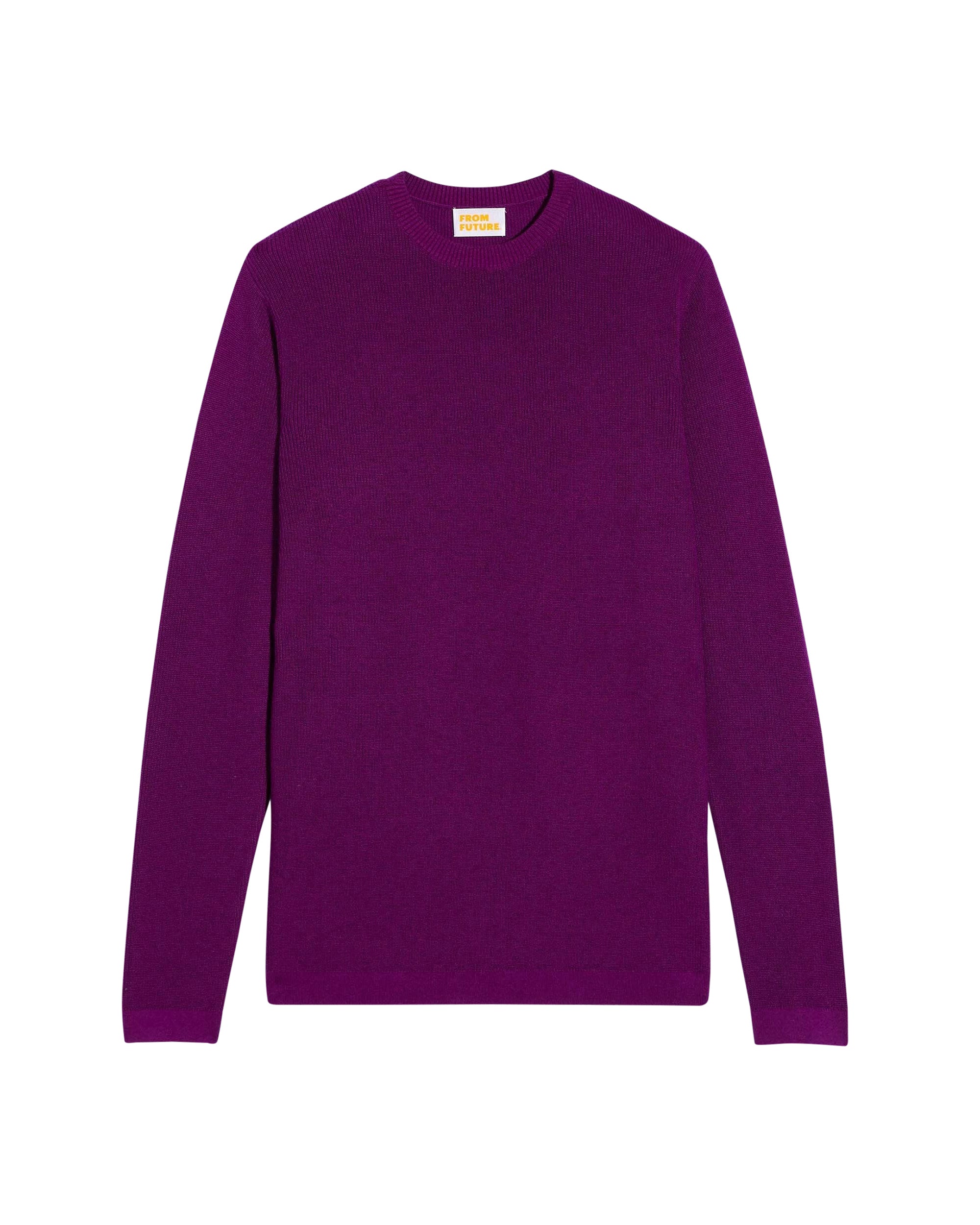 Pull à col rond et maille perlée - Purple