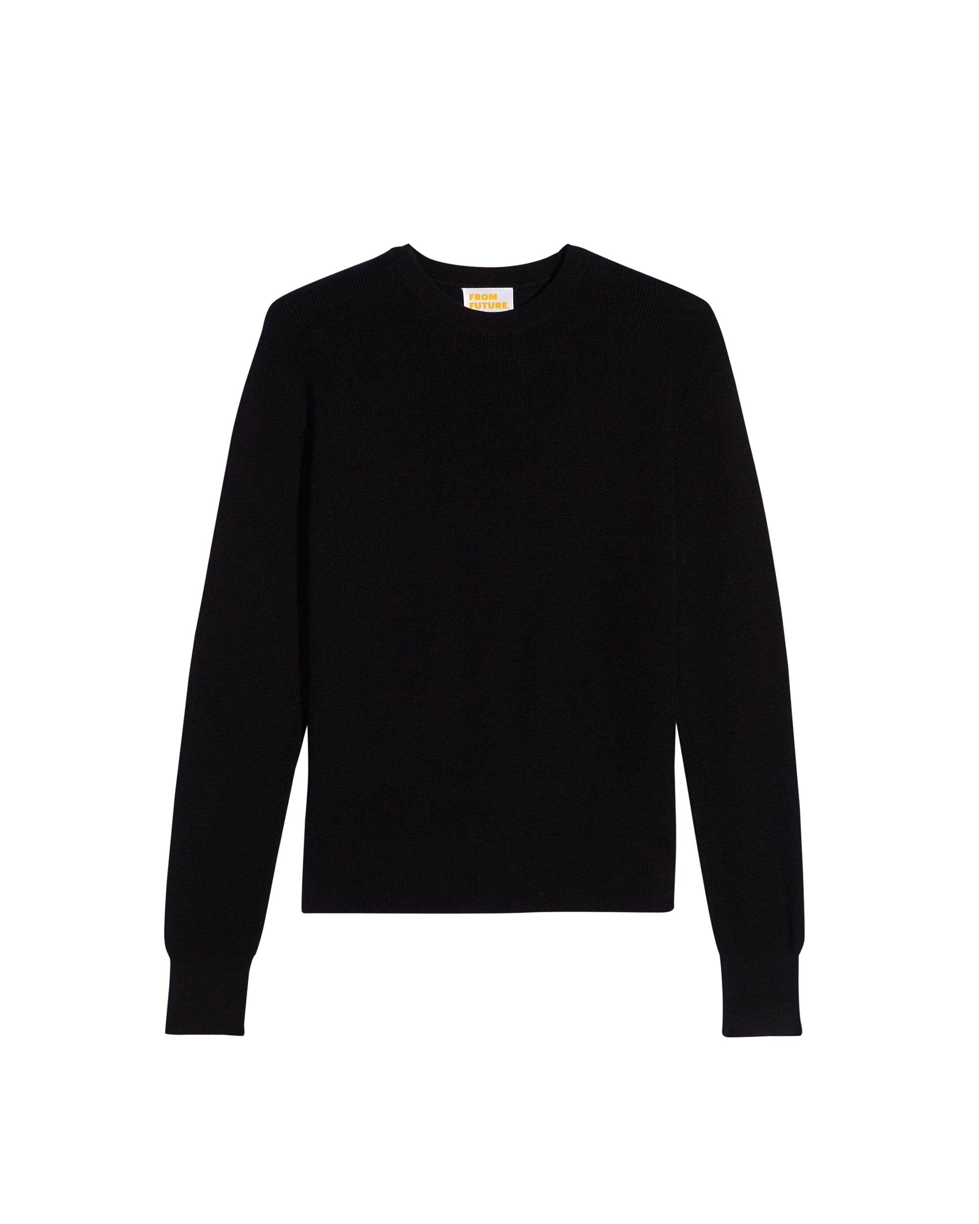 Pull à maille perlée et col roulé - Black
