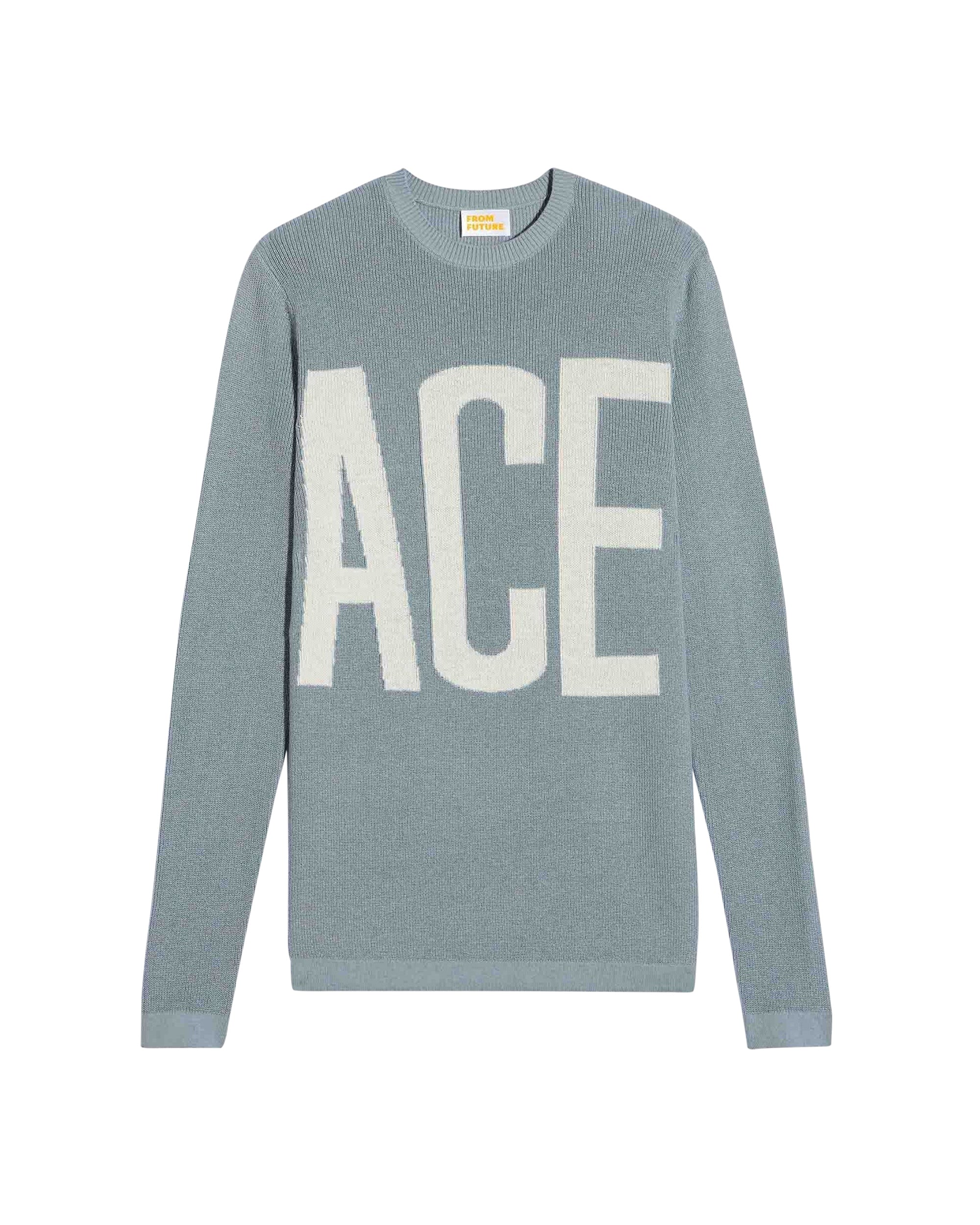 Pull à col rond maille perlée ace - Cloud Blue