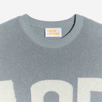 Pull à col rond maille perlée ace - Cloud Blue