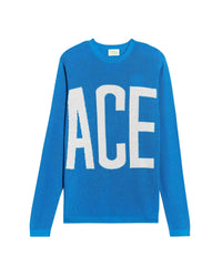 Pull à col rond maille perlée ace - Denim Blue
