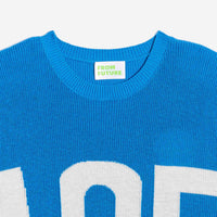 Pull à col rond maille perlée ace - Denim Blue